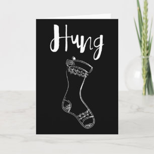 Hung- Christmas Stocking Design Card
