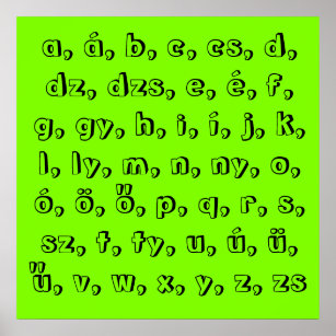 Magyar Abc Posters Prints Zazzle Uk