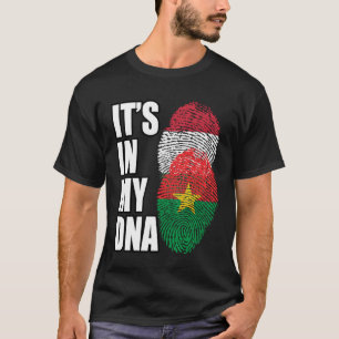 Hungarian And Burkina Faso Mix DNA Flag Heritage T-Shirt