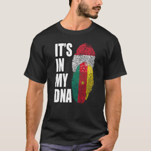 Hungarian And Cameroonian Mix DNA Flag Heritage T-Shirt