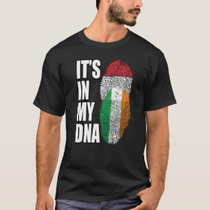 Hungarian And Irish Mix DNA Flag Heritage T-Shirt
