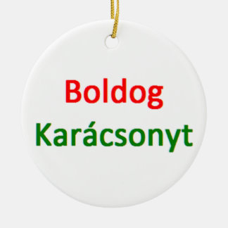 hungarian boldog karacsonyt ceramic tree decoration