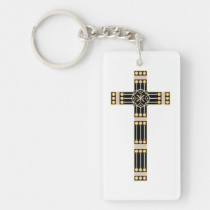 hungarian catholic cross religion god symbol stole key ring
