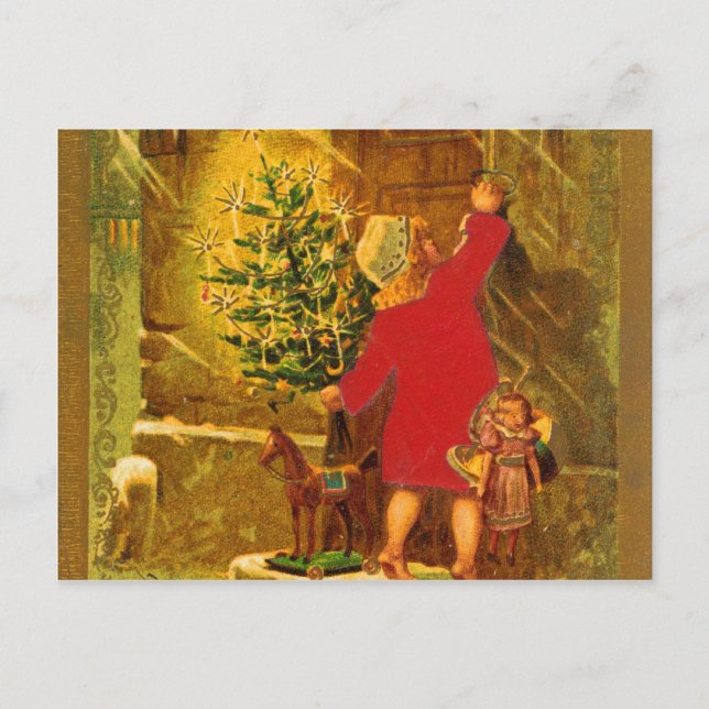 Hungarian Christmas from 1896 Holiday Postcard (Front)