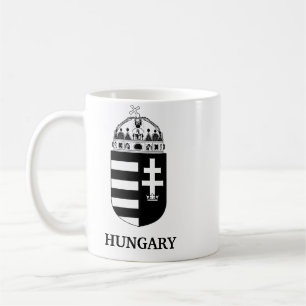 Hungarian Coat of Arms Contemporary Monochrome Art Coffee Mug