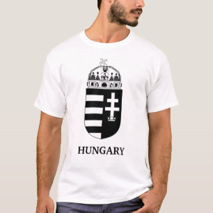 Hungarian Coat of Arms Contemporary Monochrome Art T-Shirt