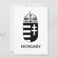 Hungarian Coat of Arms Contemporary Monochrome Art