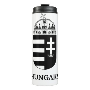 Hungarian Coat of Arms Contemporary Monochrome Art Thermal Tumbler