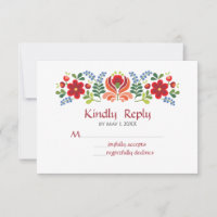 Hungarian Design Red Flowers