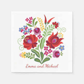 Hungarian Design Red Peppers Napkin