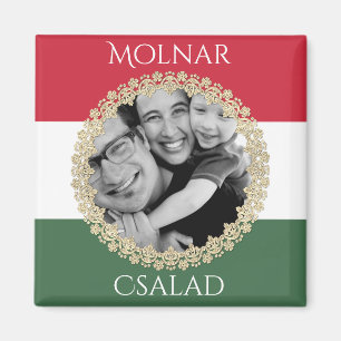 Hungarian Family w/Photo & Name Magnet