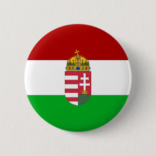 Hungarian flag 6 cm round badge