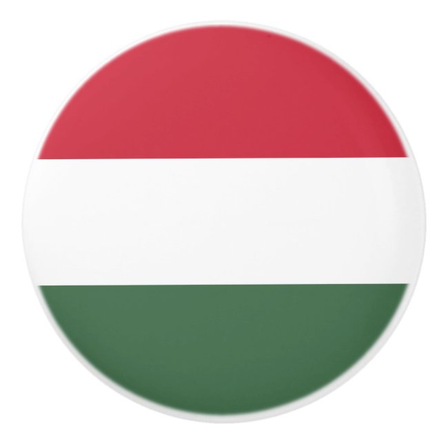 Hungarian Flag Ceramic Knob (Front)
