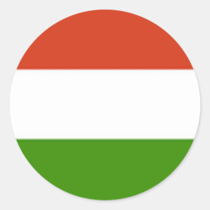 Hungarian Flag Classic Round Sticker