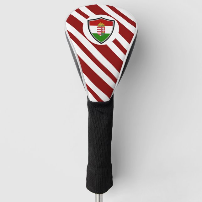 Hungarian flag-coat arms golf head cover (Front)