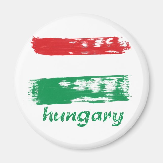Hungarian flag design magnet (Front)