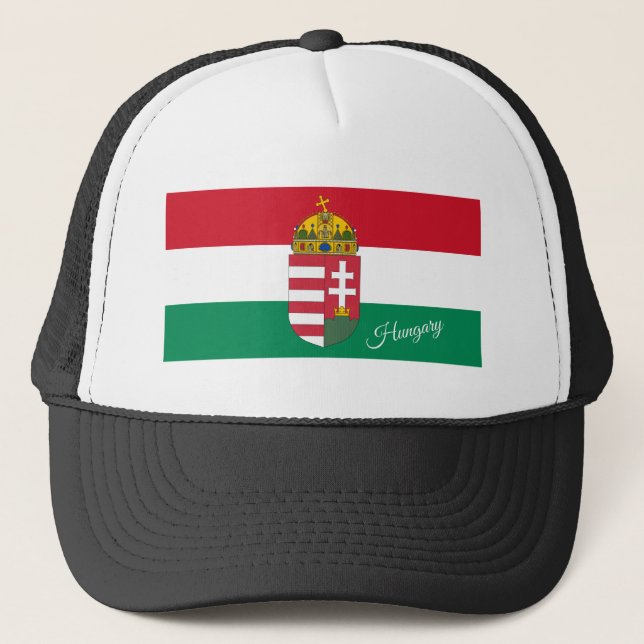Hungarian flag, Emblem & Hungary - fashion /sports Trucker Hat (Front)