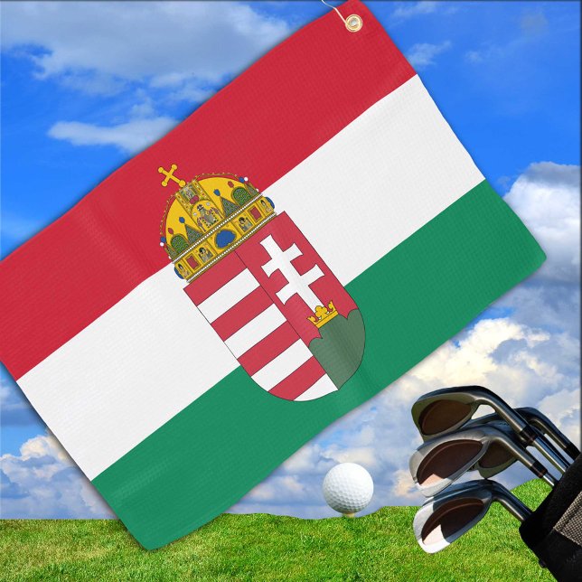 Hungarian Flag, Emblem & Hungary golf /sports Towel (Creator Uploaded)