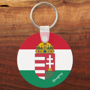 Hungarian flag, Emblem & Hungary holiday /sports Key Ring