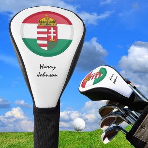 Hungarian Flag, Emblem & Monogrammed Golf Golf Head Cover