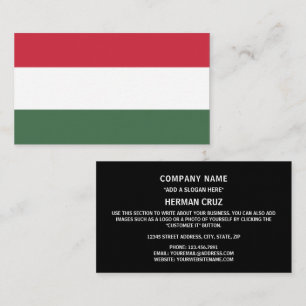 Hungarian Flag, Flag of Hungary Business Card