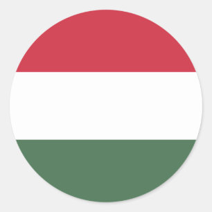 Hungarian Flag, Flag of Hungary Classic Round Sticker