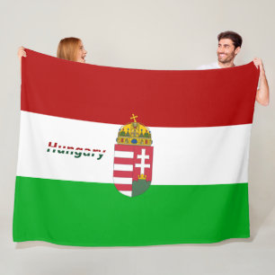 Hungarian flag fleece blanket