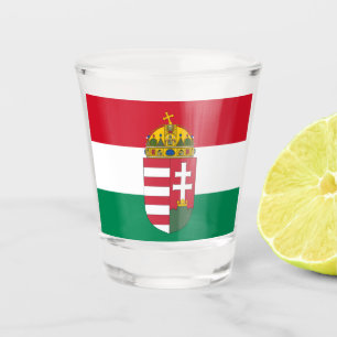 Hungarian Flag & Hungary country patriot / sports  Shot Glass