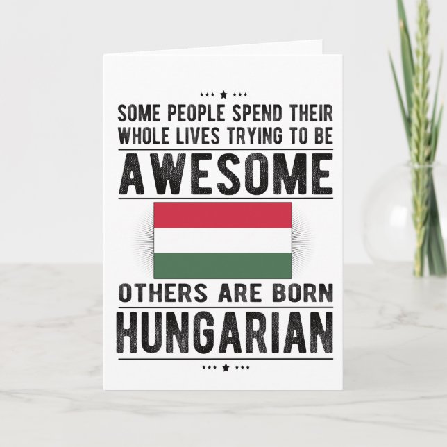 Hungarian Flag Hungary Heritage Hungarian Roots Card (Front)