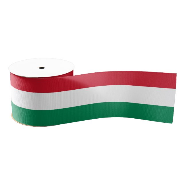 Hungarian Flag & Hungary travel, holiday /sports Grosgrain Ribbon (Spool)
