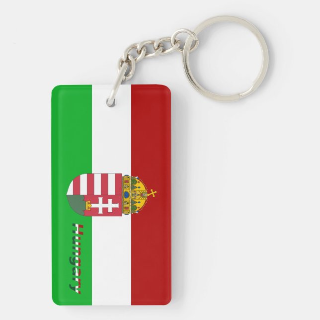 Hungarian flag key ring (Back)