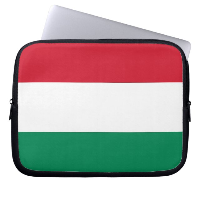 Hungarian Flag Laptop Sleeve (Front)