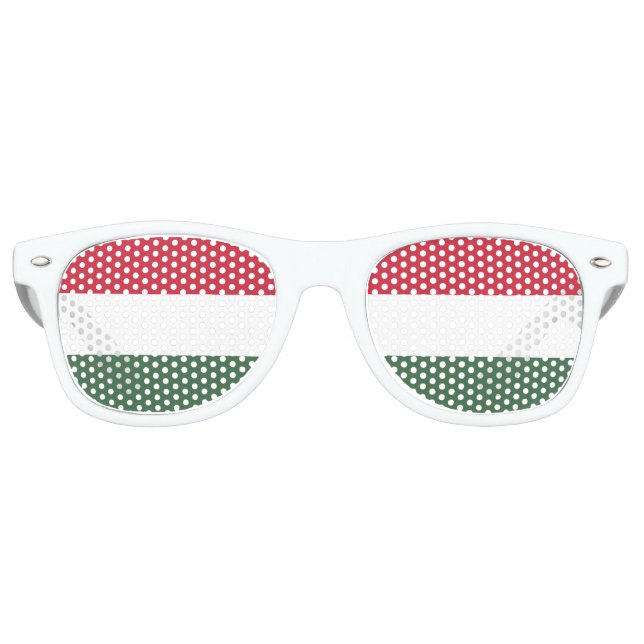 Hungarian Flag of Hungary - Magyarország zászlaja Retro Sunglasses (Front)