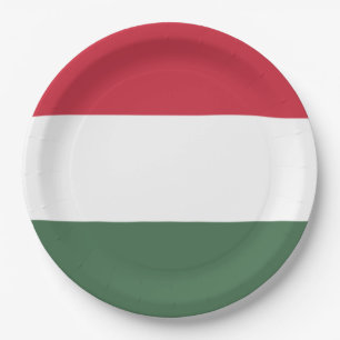 Hungarian Flag Paper Plate
