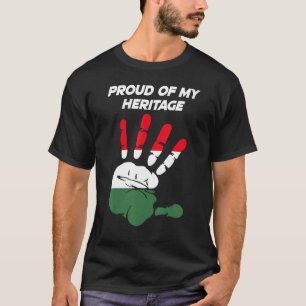 Hungarian Flag Printed Palm T-Shirt