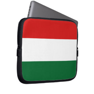 Hungarian Flag Red White Green Laptop Sleeve