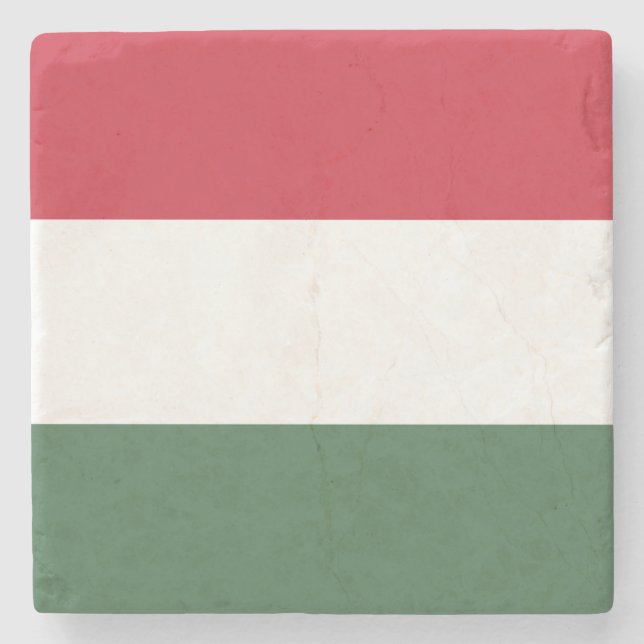 Hungarian Flag Stone Coaster (Front)