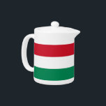 Hungarian Flag Teapot<br><div class="desc">Enhance your tea time experience with our exquisite teapot featuring the flag of Hungary! This teapot is more than just a functional item; it’s a celebration of Hungary’s rich cultural heritage. The elegant design prominently displays the Hungarian flag, making it a unique and meaningful way to showcase your love for...</div>