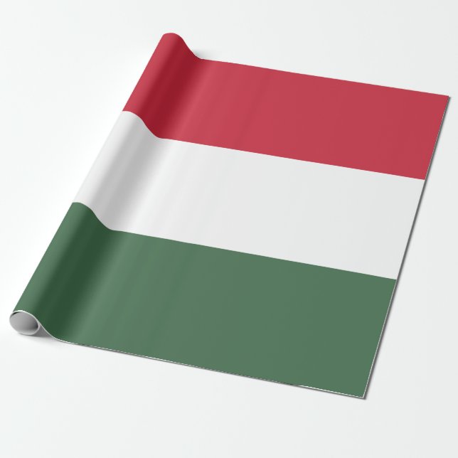 Hungarian Flag Wrapping Paper (Unrolled)