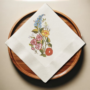 Hungarian Floral -kalocsai Napkin