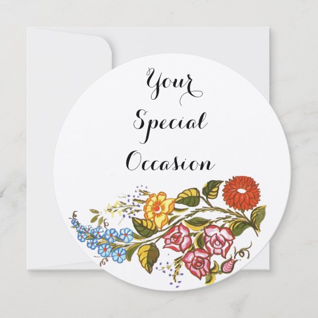Hungarian Floral no2 Invitation (Front)