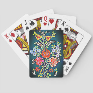 Hungarian Floral Pattern Playing Cards