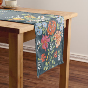 Hungarian Floral Pattern Short Table Runner