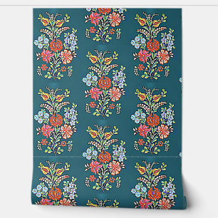 Hungarian Floral Pattern Wallpaper