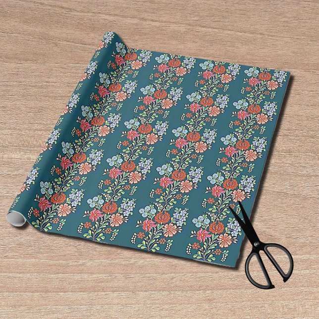 Hungarian Floral Pattern Wrapping Paper (Creator Uploaded)