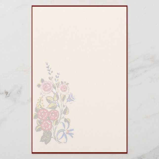 Hungarian floral stationery (Front)