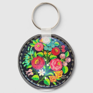 Hungarian Flowers Key Ring