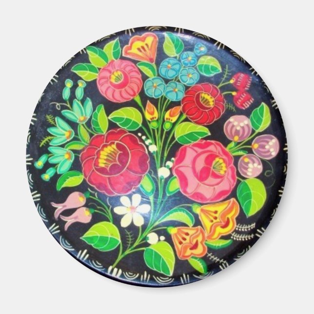 Hungarian Flowers Magnet (Front)