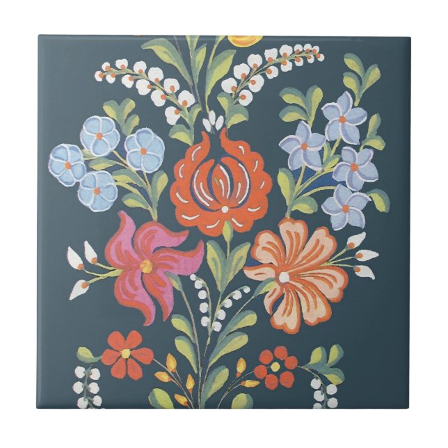 hungarian flowers tile (Front)