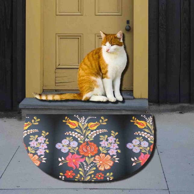 hungarian flowers -vibrant colours doormat (Creator Uploaded)